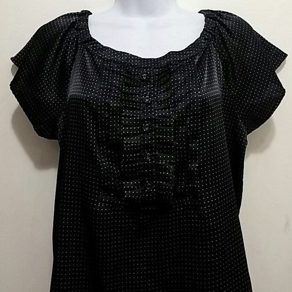 APT 9  sm stretch shoulder ruffle top make offer:) - Picture 3 of 5